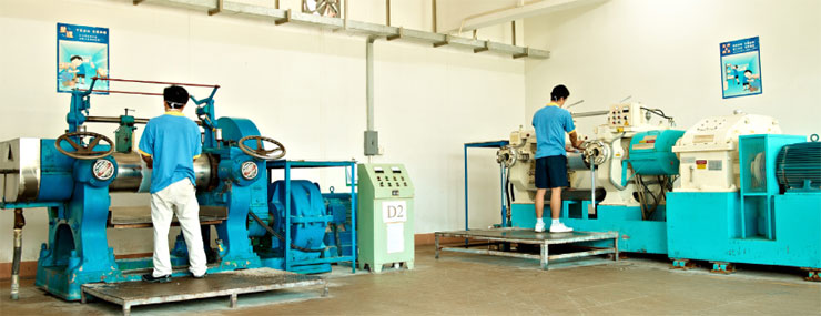 Silica gel mixing workshop